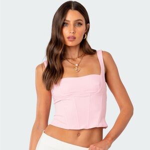 Edikted Pink Bustier Top